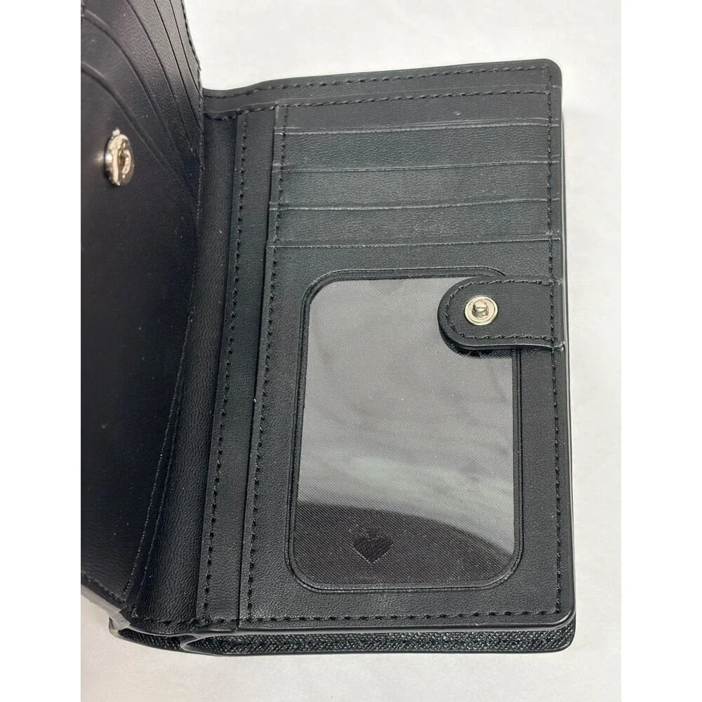 Kate Spade Saffiano Leather Compact Bifold Wallet w/ Zip-Around Coin Compartment
